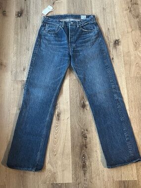 NWT Orslow’s Original 105 Men's Straight-Leg Jeans Dark Blue Made in Japan